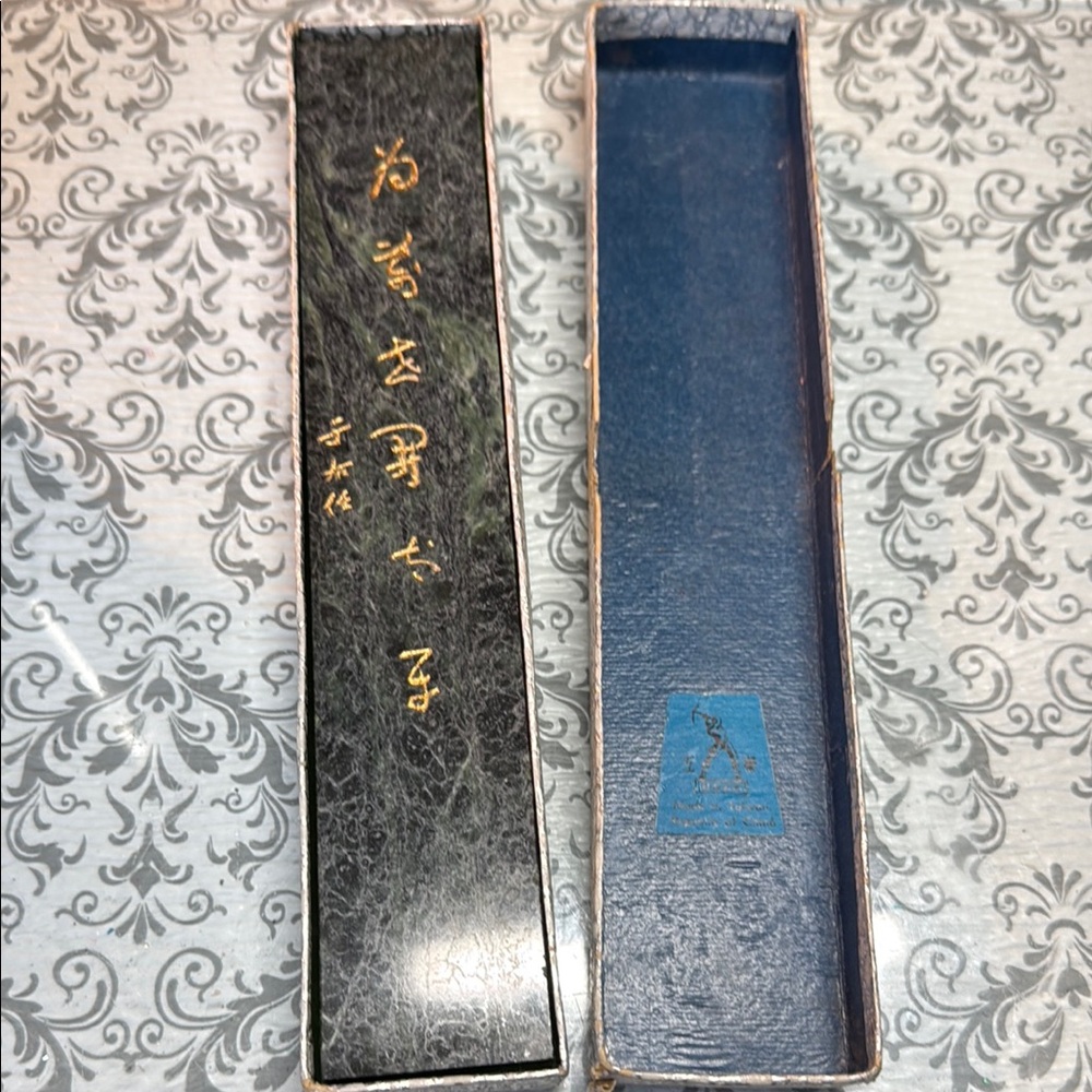 Elegant Japanese Calligraphy paperweight Stone Set